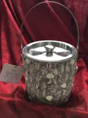 NEW FLAWLESS SEA SHELLS Stainless SIGRID OLSEN HOME ICE BUCKET BOTTLE HOLDER LID