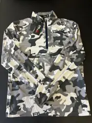 NWT MEN'S RALPH LAUREN RLX PULLOVER, SIZE: S, COLOR: GRAY CAMO (M9)