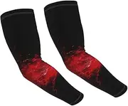 [FHEDVBN] Explosion Burst Red Black Arm Sleeves Compression Arm Covers for Men Women Outdoor Sun Sleeves Cooling Sports Sleeve, Black