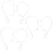 TEHAUX 6pcs Wireless Headphone Lost Hooks Secure Earphone Protective Accessories for Running Fitness and Sports Activities Comfortable and Flexible Design Transparent White