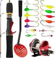 Fishing Poles and Reels Combo - Telescopic Fishing Pole Full Kit | Gear Ratio Rods | Portable Fishing Pole Travel Kit | Complete Portable Spin Cast Angling Gear for Beginner Adults