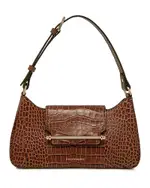 Strathberry Multrees Omni Zipped Soft Embossed Croc Shoulder Bag