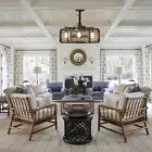 20'' Caged Ceiling Fan Lights Remote Control, Wood Metal Chandelier Farmhouse
