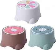 Bathroom Footstools Dining Stools 3pcs Stool Set Boys and Girls Step Stool Anti-Slip Stacking Random Color