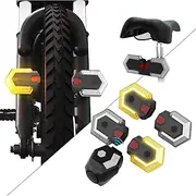 Smart Bike Taillights Remote Control Turn Signal Front and Rear Lights LED Direction Indicator Waterproof Warning Lights USB Rechargeable Safety Flashing Lights