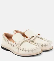 [JW Anderson] JW Anderson Ruffled leather moccasins AU 4 white