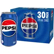 Pepsi Cola Soft Drink Cans Multipack 375mL x 30 pack