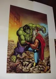 Avengers Poster #93 Incredible Hulk vs Mighty Thor Sal Buscema