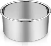 Cake Pans Set, Round Baking Pan Stainless Steel Layer Birthday Wedding Cake Oven Pans, Non Toxic & Heavy Duty, Deep Side & Mirror Finish, Dishwasher Safe, (6 Inch, 1Pc)