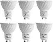 DiCUNO GU10 LED Bulb, 6W 600LM, 60W Halogen Equivalent, Warm White 3000K, MR16 Spotlight Bulbs, AC100-240V, Non-dimmable, Energy Saving, 6-Pack