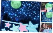 Glow in The Dark Stars and Moon for Ceiling, Luminous Stars and Moon Wall