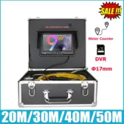 9 inch Sewer Pipe Inspection Video Camera Industrial Endoscope w/ Meter Counter