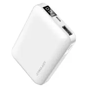 10000mAh LED Digital Display Fast Charging Mobile Power Bank For iPhone X XS Oneplus 7 Xiaomi Mi8 Mi9 S10 S10+ WHITE COLOR
