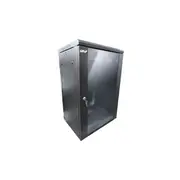 Ldr Assembled 4U Wall Mount Cabinet 600Mm X 450Mm Glass Door Black