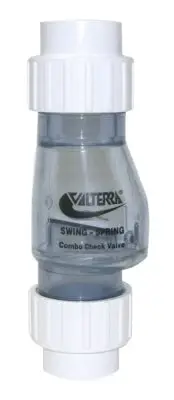 PVC Swing/Spring Check Valve 1-1/2in Union x Union Clear 1/2 lb Tension 200-CU15