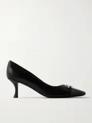 [Ferragamo] Ferragamo - Bria Embellished Leather Pumps - Black - US10.5 US 10.5 Black