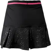 [K-Swiss] Women's 192375-023 Club Line Skirt, Black, XS, Black, XS