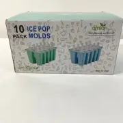 10 Cell Silicone Frozen Ice Cream Mold Juice Popsicle Maker Ice Lolly Pop Molds