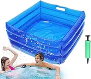 Inflatable Pool Foot Bath Basin, Portable Pool Foot Wash Basin, Multifunctional Inflatable Foot Wash Basin, Foot Soaking Bath Basin for Pool Entry Ladder Above Ground Swimming Pools