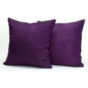 Living Health Products MS-18x2-PU Microsuede Deco Pillow - Purple Grape 18x18...