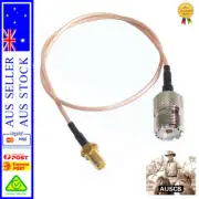 AUSCB SMA to SO239 Cable Adapter (to suit standard PL259 UHF CB cable)