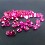 Natural Red Ruby 6x4 mm 20 Pcs Loose Round Cut Gemstone IDGL Certified X 2