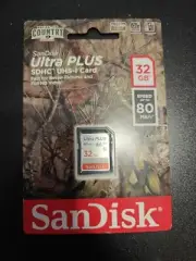 SanDisk 32GB Mossy Oak Ultra Plus SD Card - C10 - SDSDUWC-032G-AWPWN