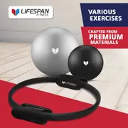 Lifespan Fitness 38cm Pilates Ring + 15cm Small & 22cm Medium Pilates Ball