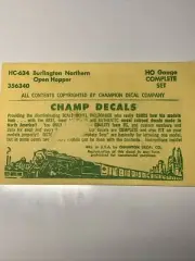 HO Champ Decals HO Scale HC-634 Burlington Northern Open Hopper NIP