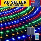 3*2M Solar LED String Fairy Lights Net Mesh Curtain Outdoor Xmas Party Decor AU