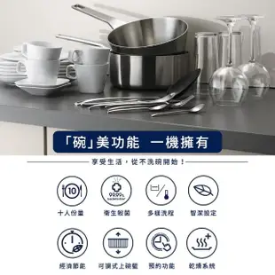 【Electrolux 伊萊克斯】極淨呵護 300 系列獨立式洗碗機 45cm/10人份(KSE43200SW)