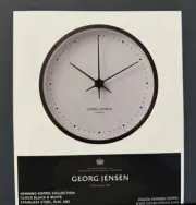 Georg Jensen Henning Koppel Wall Clock 22 cm Black - BRAND NEW