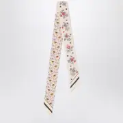 [Valentino Garavani] Thin silk scarf with floral pattern One size Multicolor