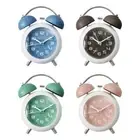 Creative Metal Alarm Clock Double Bell Battery Powred Bedside Desk Ornaments