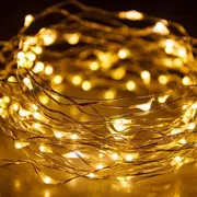 Warm White 3M Battery Operated Lights 30 LED Micro Silver Wire Waterproof Fairy Xmas Party
