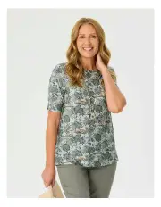 [Fella Hamilton] Kruger Elbow Sleeve Tee in Sage