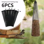 6Pcs Bird Feeders Thistle Seed Sacks Extra Large Bird Feeder Reusable Mesh AE