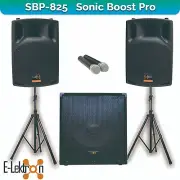 E-Lektron SBP 825 Sonic Boost Pro Bluetooth Vocal Bass Sound PA System UHF Mics