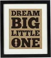 Darling Souvenir Dream Big Little One Burlap Print Baby's Nursery Decor -Burlap Print Only(11 x 14 Inches)