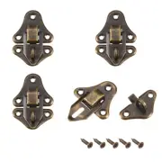 Case Latch, Retro Style Decorative Hasp Jewelry cases Catch w Screws 4 pcs
