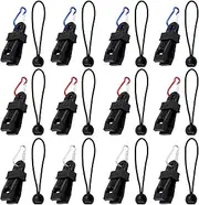 Mardatt 36 Pcs Tarp Clips Heavy Duty Lock Grip Tent Fasteners Clips Holder with Ball Bungee Cords and Carabiner Kit for Outdoor Camping Canopies Tarps Cargo Tent Awnings Caravan Canopies
