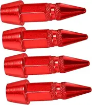 GRADENEVE Set of 4 Tire Valve Caps 45mm Stainless Steel for Car Tyres Decorative Valve Stem Covers No Special Tools Needed