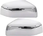 DEMULAX Car Rear View Mirror Cover Chrome Door Side Reverse Caps Add On Type, for Land, for Rover, LR4 Freelander 2, for Range, for Rover, Sport 2010-2016 Replacement Covers Car Wing Mirror Cover