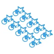 Swivel Clasps Snap Hook, Star Shape Lobster Claw Clasp for DIY Blue, 24Pcs