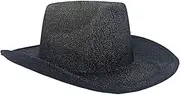 [Fiocias] Cowboy Hat Flashing Western Hat Princess Costume Glittering Denim Hat Western Cowboy Hat Cowgirl Hat for Party, Black, as described