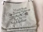 Cosmetic Makeup Travel Bag Canvas I Could Stop Buying Makeup But I’m No Quitter