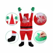 Climbing Hanging Santa Claus Christmas Outdoor Window Decoration Xmas Props 42''