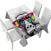 Colorful Glasses Gorilla Tablecloth