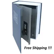 Hidden Book Safe - Lock Box - Combination Lock - Gun Box - Fire Proof - Blue