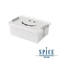 在飛比找森森購物網優惠-SPICE KIDS馬卡龍附蓋微笑整理箱收納箱白色S